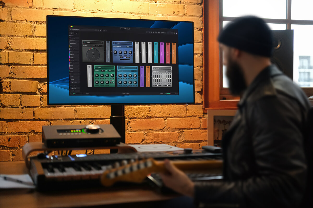 VX Core FX plugin interface in professional studio