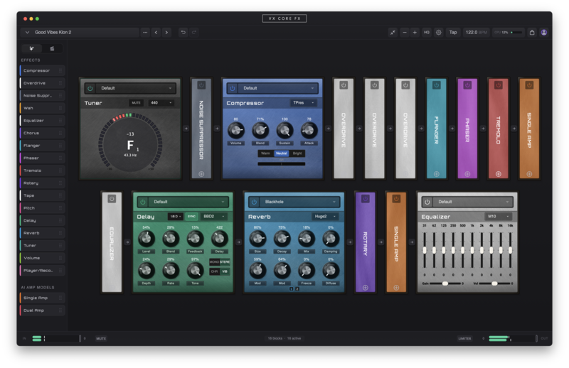 VX Core FX Interface